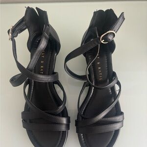Kelly & Katie black wedge Sandals